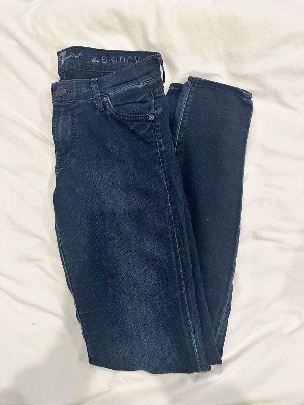 7 For All Mankind Dark Indigo Skinny Jeans